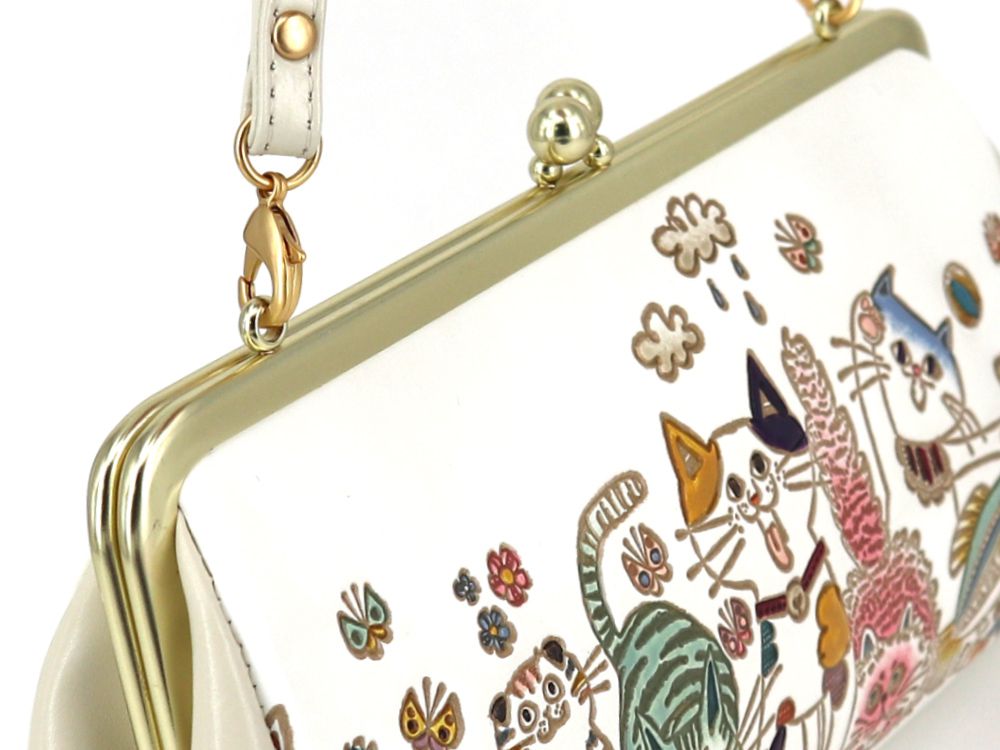 Cats GAMAGUCHI Clasp Clutch Purse