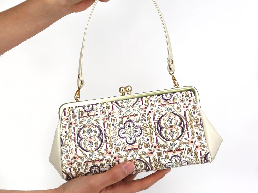 Miyabi (Purple) GAMAGUCHI Clasp Clutch Purse