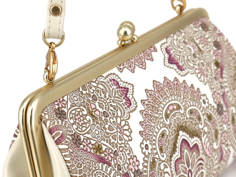 Antique Lace (Pink) GAMAGUCHI Clasp Clutch Purse