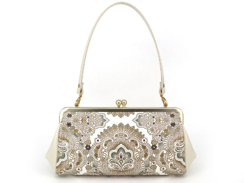 Antique lace(Green) GAMAGUCHI Clasp Clutch Purse