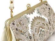 Antique lace(Green) GAMAGUCHI Clasp Clutch Purse