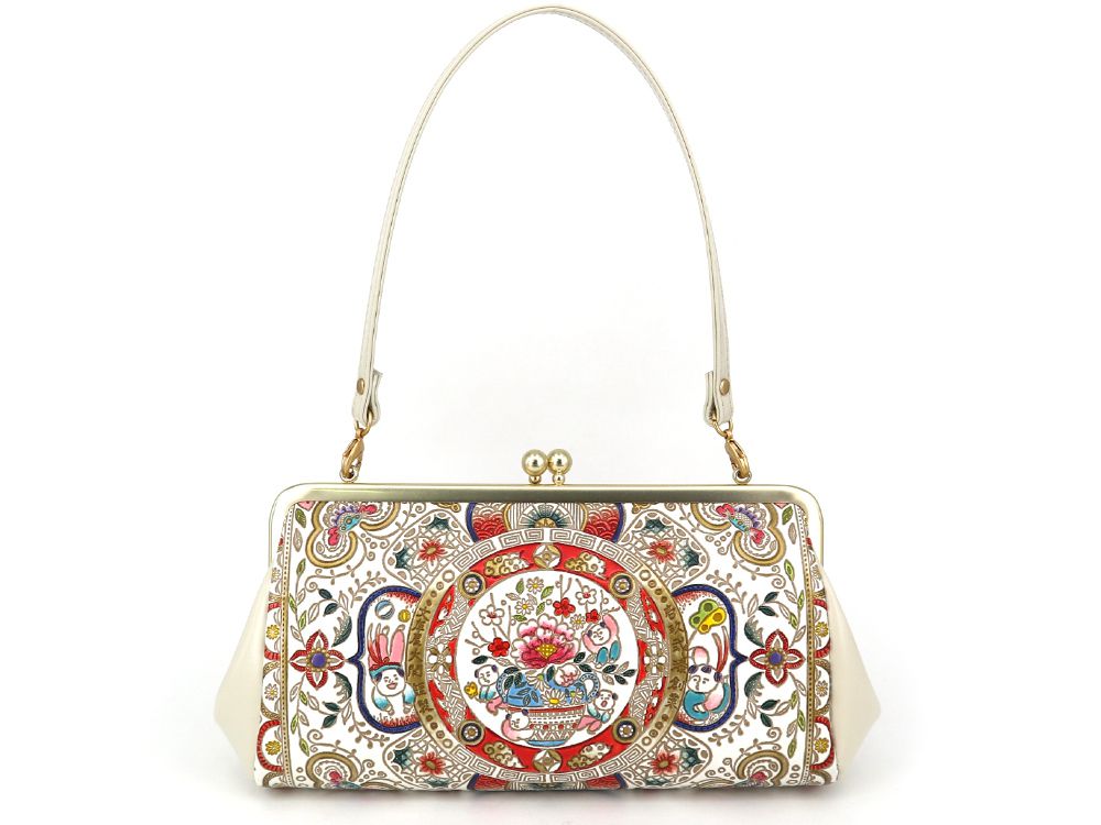 KARAKO - Chinese Dolls GAMAGUCHI Clasp Clutch Purse