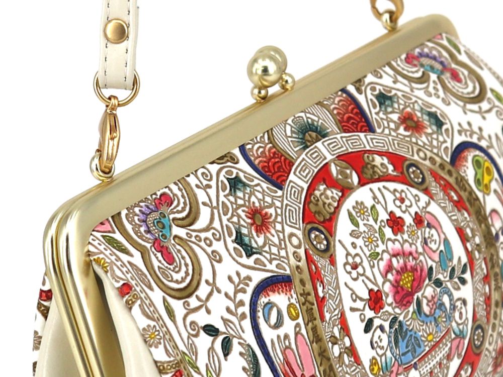 KARAKO - Chinese Dolls GAMAGUCHI Clasp Clutch Purse