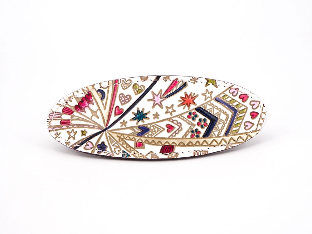 Glossy Hearts Hair Clip