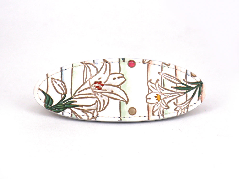 White Lilies Hair Clip