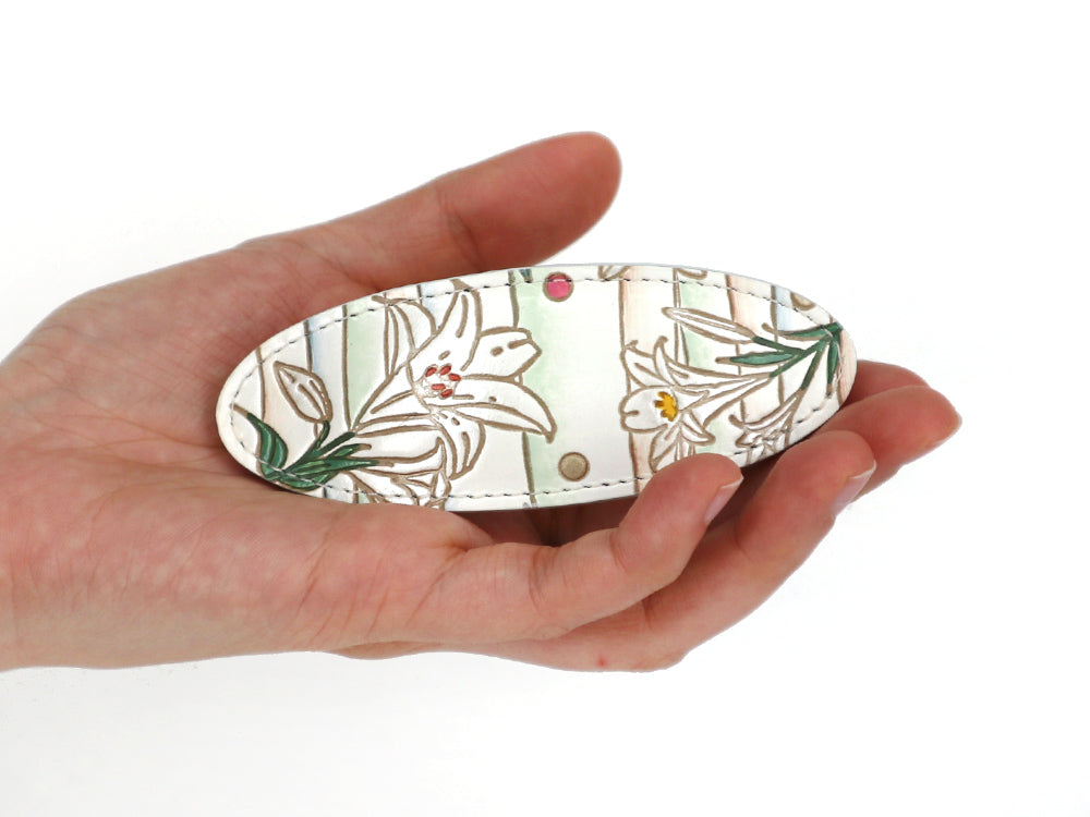 White Lilies Hair Clip