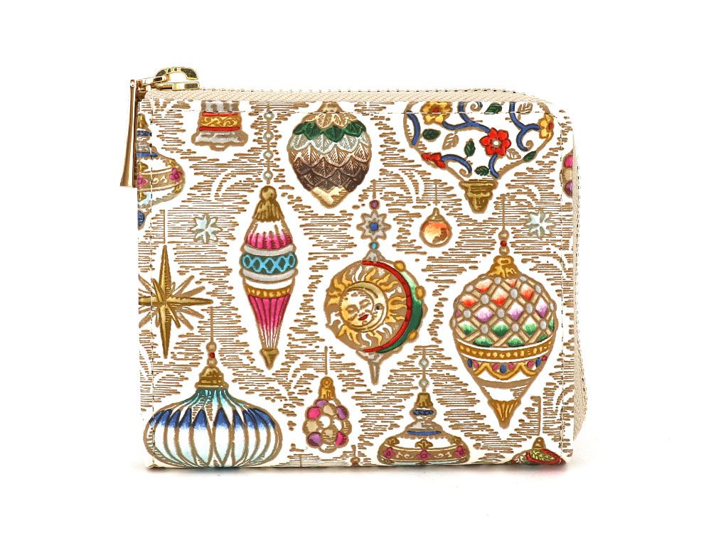 Christmas Ornaments Small Wallet with L-zipper