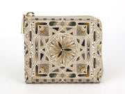 Carreau (Black) Small Wallet with L-zipper
