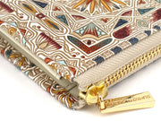 Carreau (Bronze) Small Wallet with L-zipper