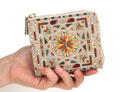 Carreau (Bronze) Small Wallet with L-zipper