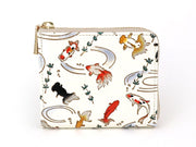 Gold Fishes Small Wallet with L-zipper