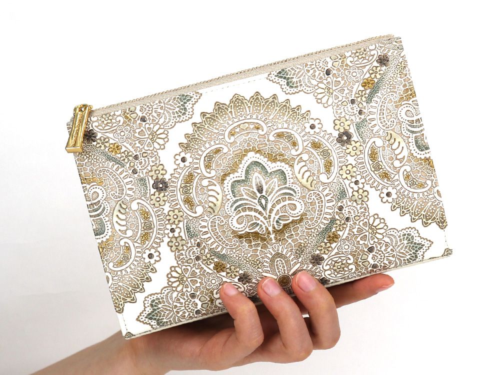 Antique lace (Green) Pouch