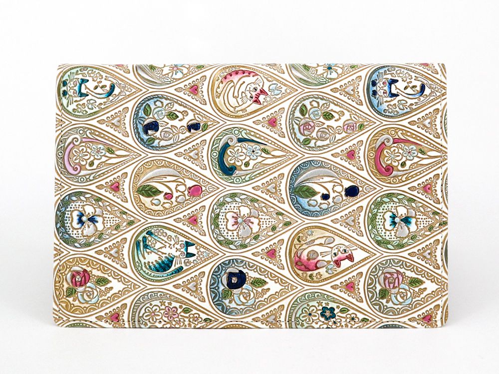 Flowers and Cats (Indigo) Passport Case