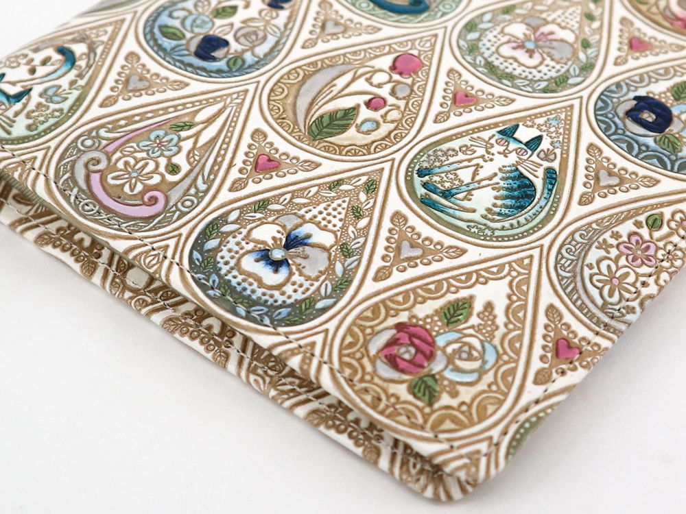 Flowers and Cats (Indigo) Passport Case