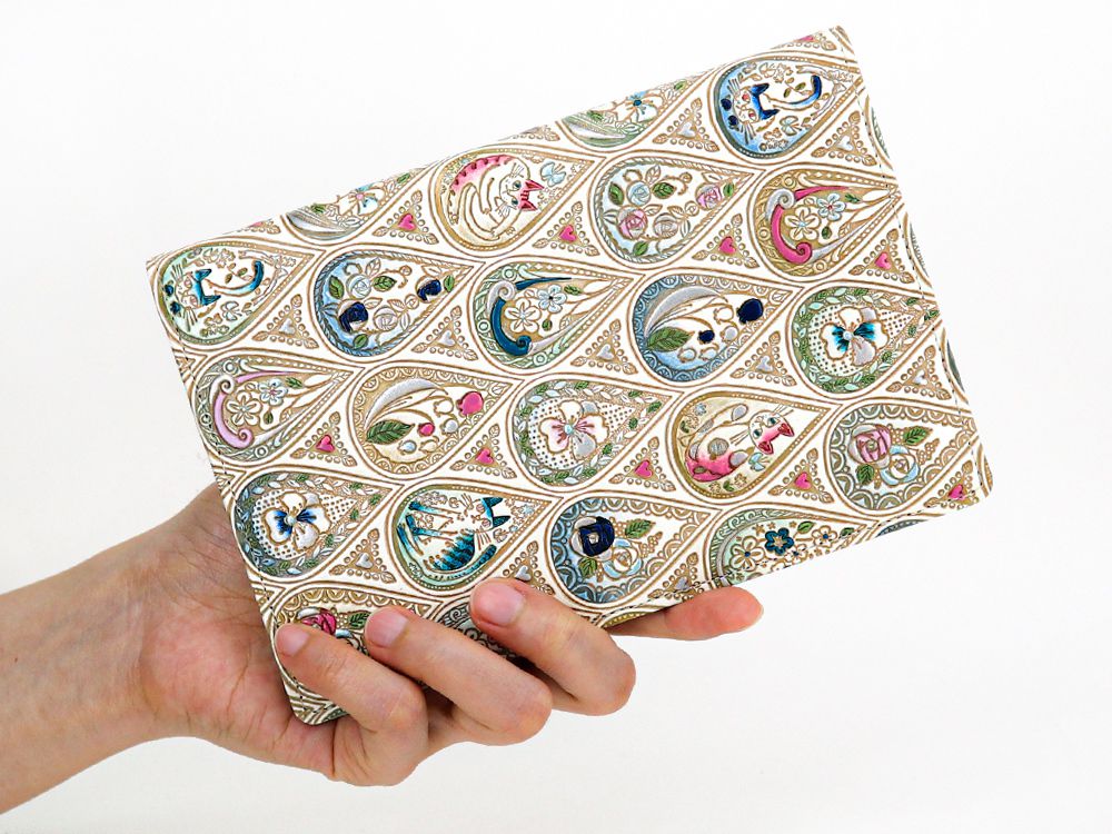 Flowers and Cats (Indigo) Passport Case