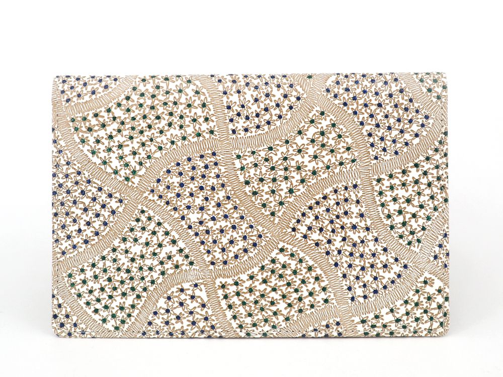 CHIRIMEN Fabric (Green) Passport Case