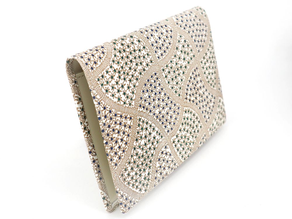 CHIRIMEN Fabric (Green) Passport Case