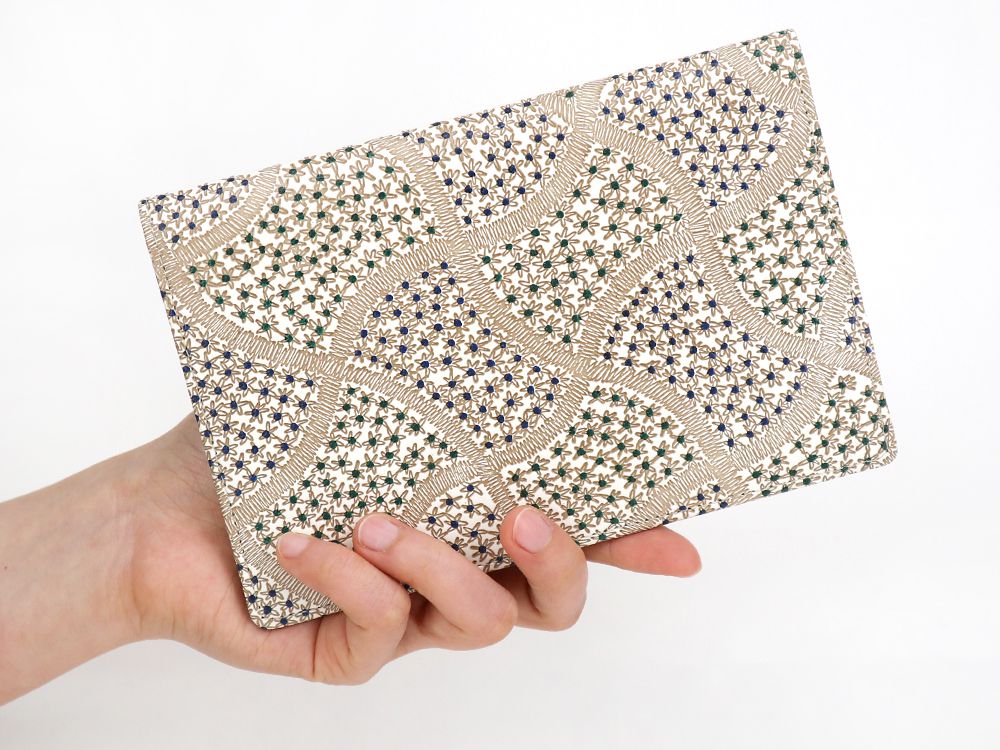 CHIRIMEN Fabric (Green) Passport Case