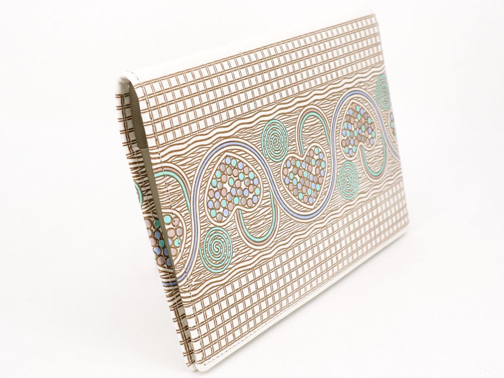 Silver Hearts (Mint Green) Passport Case