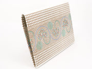 Silver Hearts (Mint Green) Passport Case