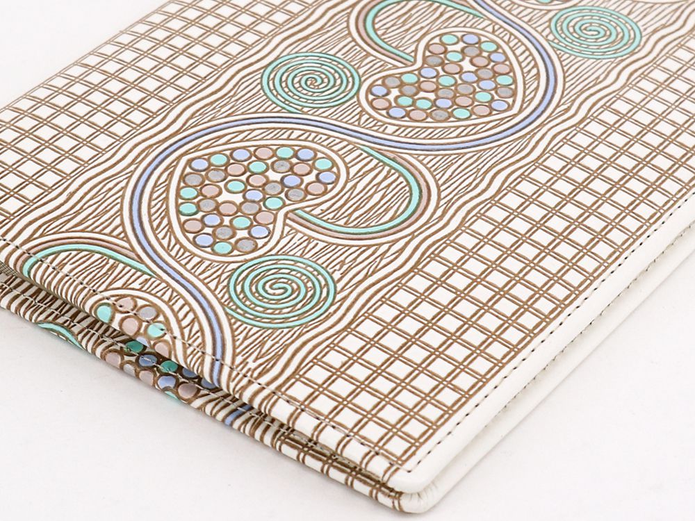 Silver Hearts (Mint Green) Passport Case