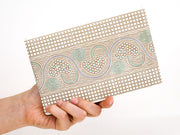 Silver Hearts (Mint Green) Passport Case