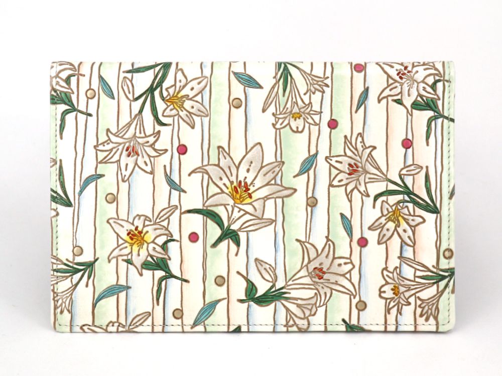 White Lilies Passport Case