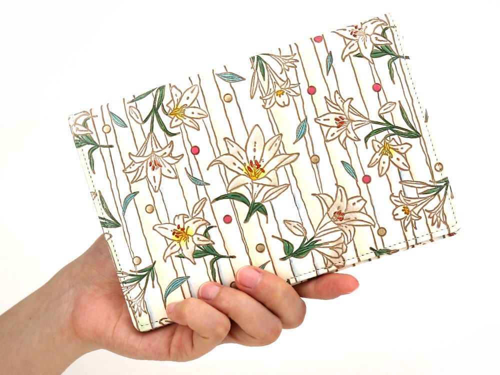 White Lilies Passport Case