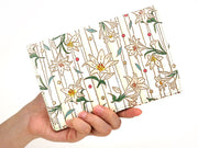 White Lilies Passport Case