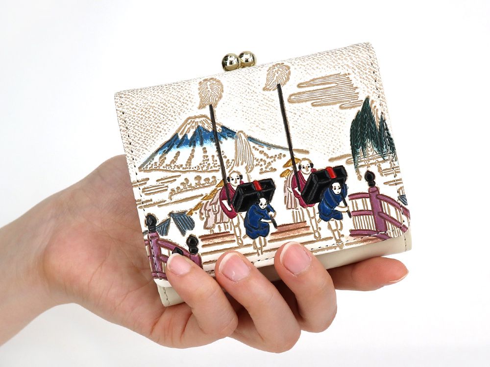 NIHONBASHI Small GAMAGUCHI Trifold Wallet