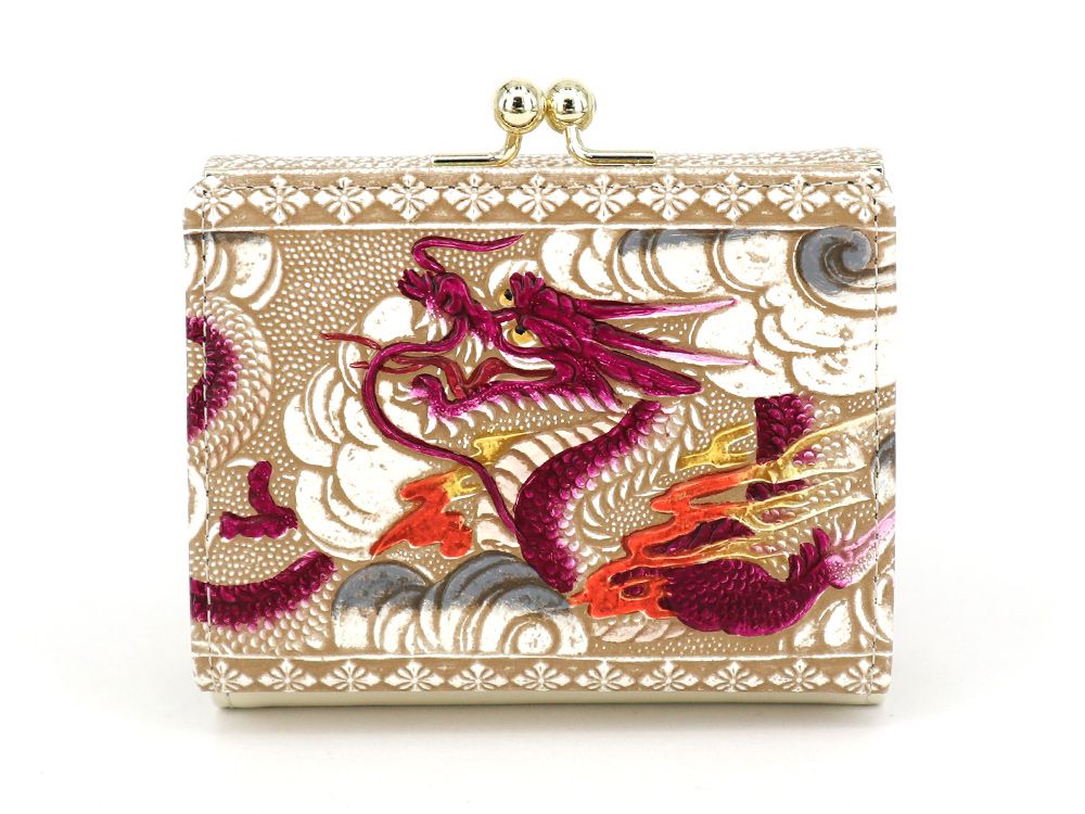 Dragon (Wine) Small GAMAGUCHI Trifold Wallet
