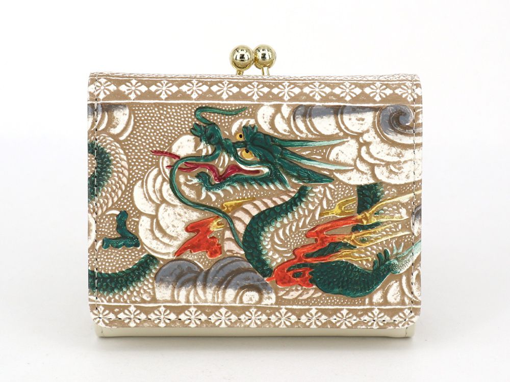 Dragon (Green) Small GAMAGUCHI Trifold Wallet