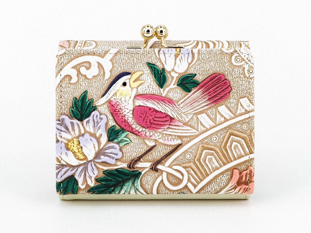Pink Parrot Small GAMAGUCHI Trifold Wallet
