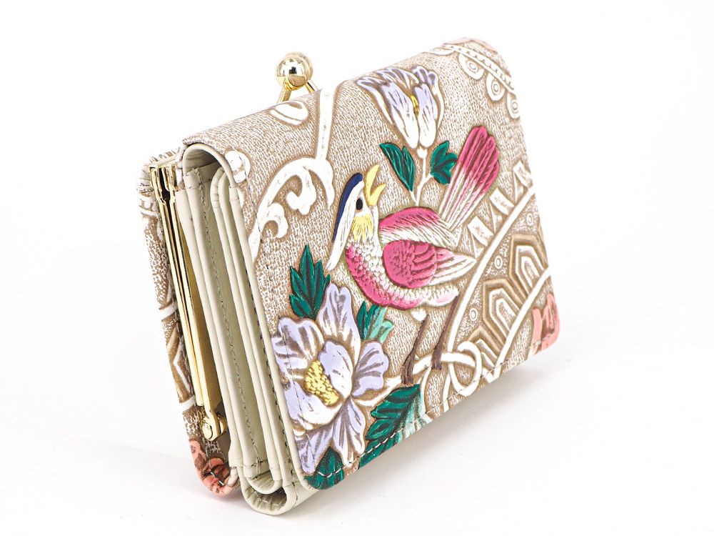 Pink Parrot Small GAMAGUCHI Trifold Wallet