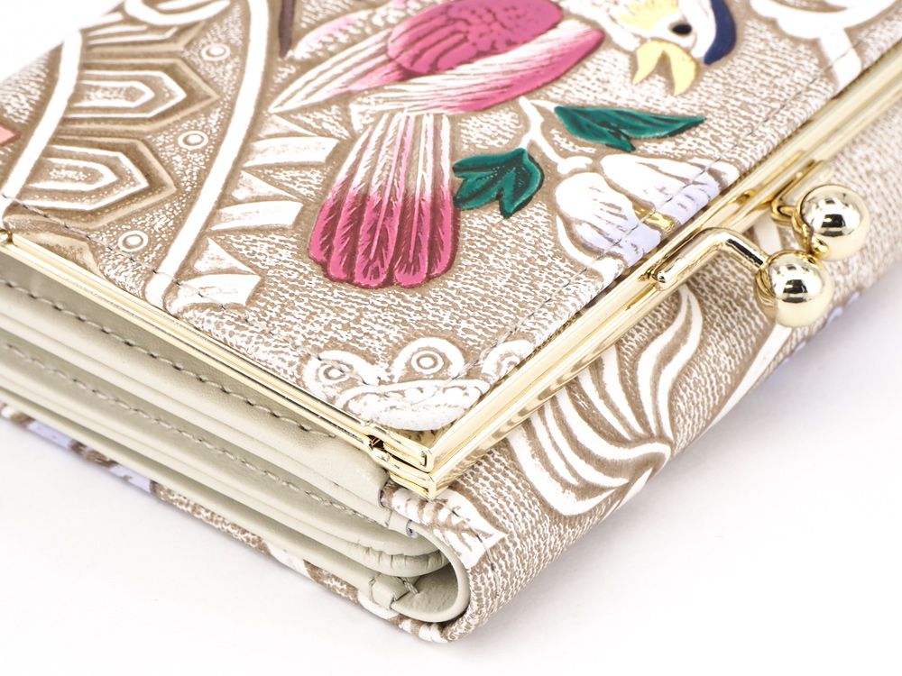 Pink Parrot Small GAMAGUCHI Trifold Wallet