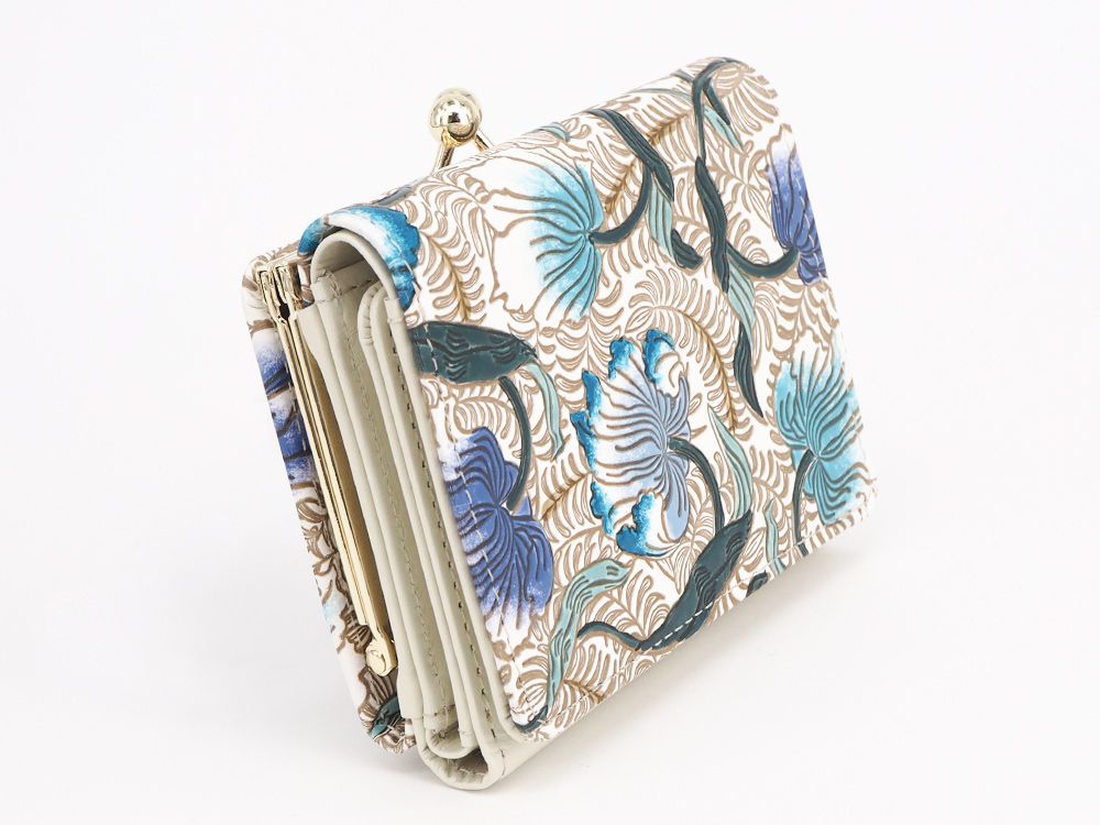 North Garden (Turquoise) Small GAMAGUCHI Trifold Wallet