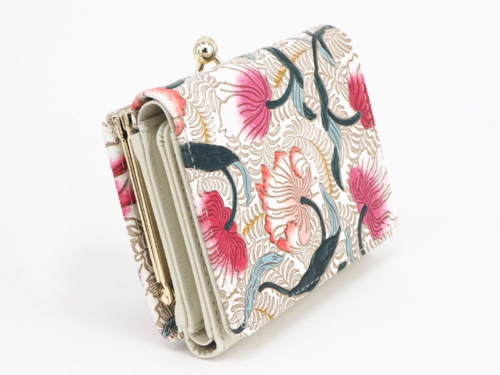North Garden (Coral) Small GAMAGUCHI Trifold Wallet