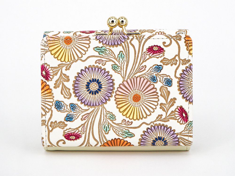 SARASAGIKU - Chrysanthemum Small GAMAGUCHI Trifold Wallet