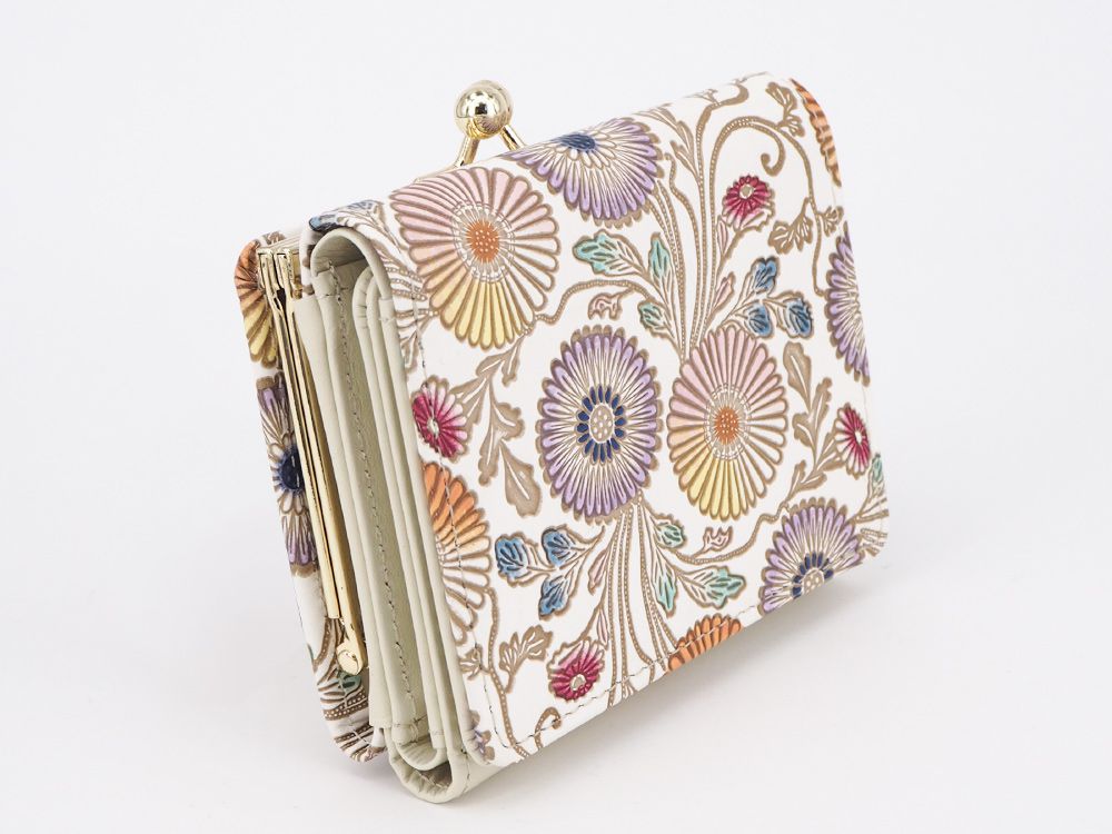 SARASAGIKU - Chrysanthemum Small GAMAGUCHI Trifold Wallet