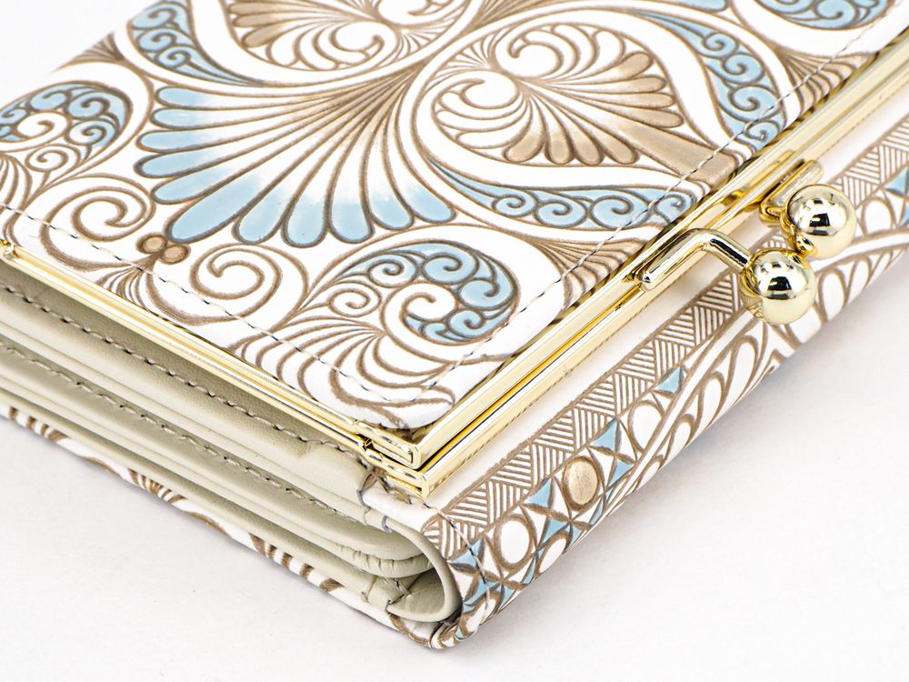 Rocaille (Blue) Small GAMAGUCHI Trifold Wallet