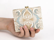 Rocaille (Blue) Small GAMAGUCHI Trifold Wallet