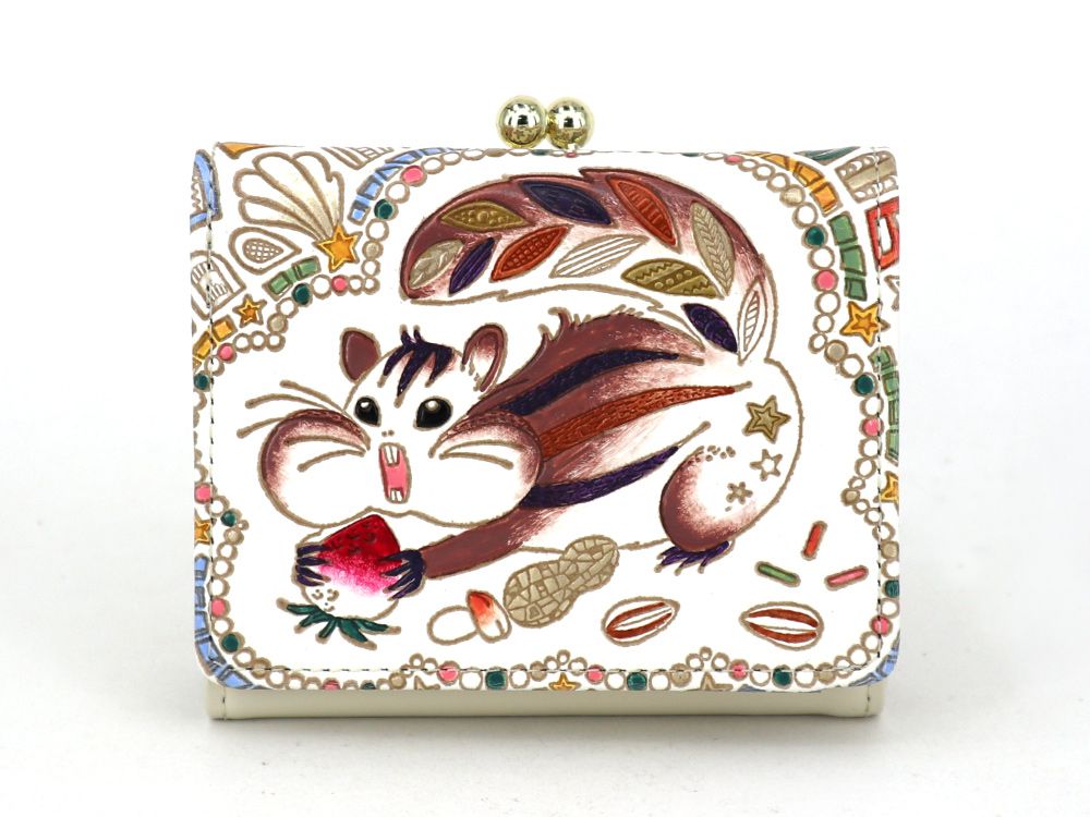 Foodie Squirrel GAMAGUCHI Trifold Wallet