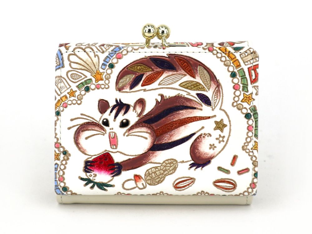 Foodie Squirrel GAMAGUCHI Trifold Wallet