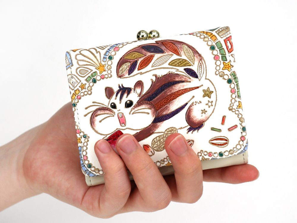 Foodie Squirrel GAMAGUCHI Trifold Wallet