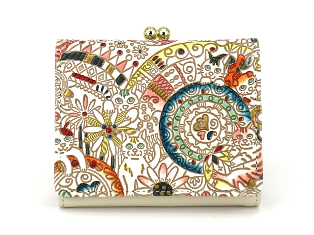 Camouflaged Cats Small GAMAGUCHI Trifold Wallet