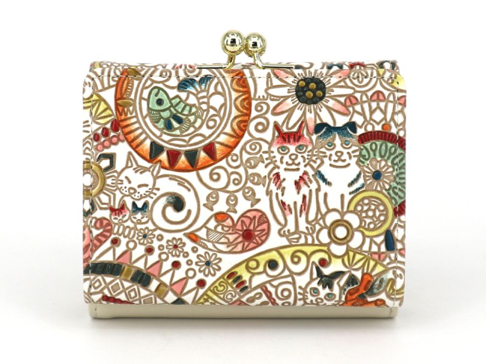 Camouflaged Cats Small GAMAGUCHI Trifold Wallet