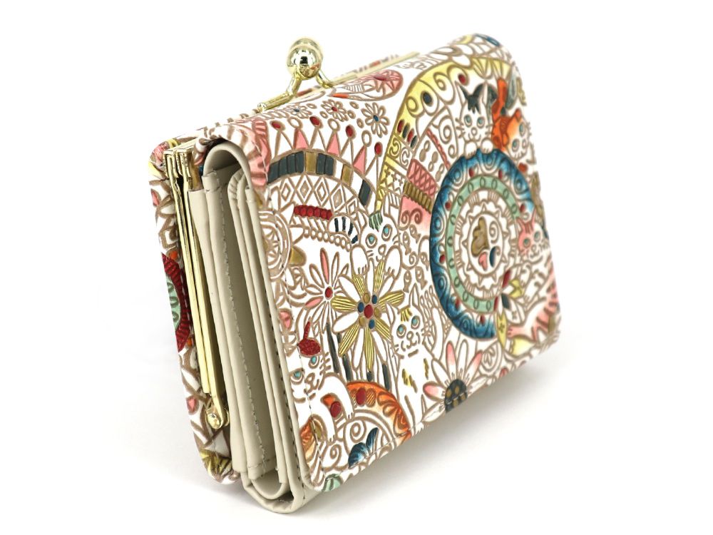 Camouflaged Cats Small GAMAGUCHI Trifold Wallet