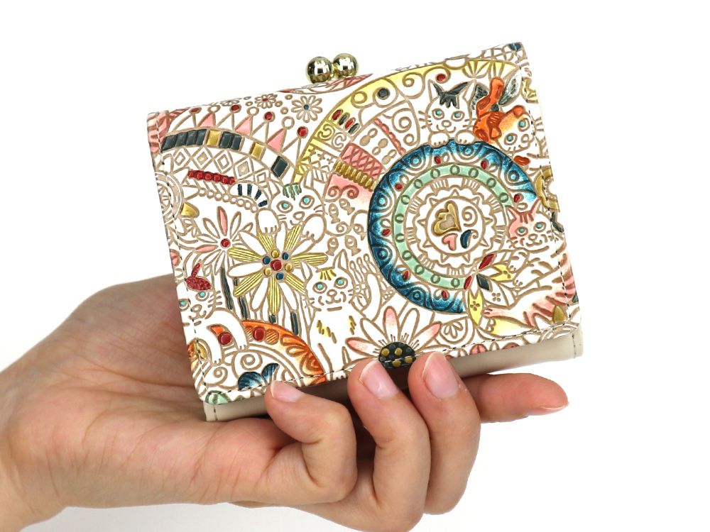 Camouflaged Cats Small GAMAGUCHI Trifold Wallet