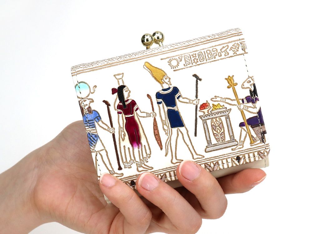 Egyptian Design (#3) Small GAMAGUCHI Trifold Wallet