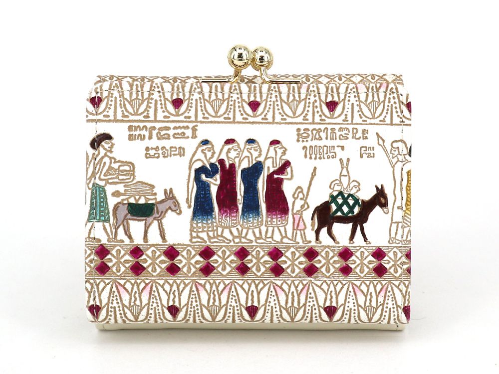 Egyptian Design (#6) Small GAMAGUCHI Trifold Wallet